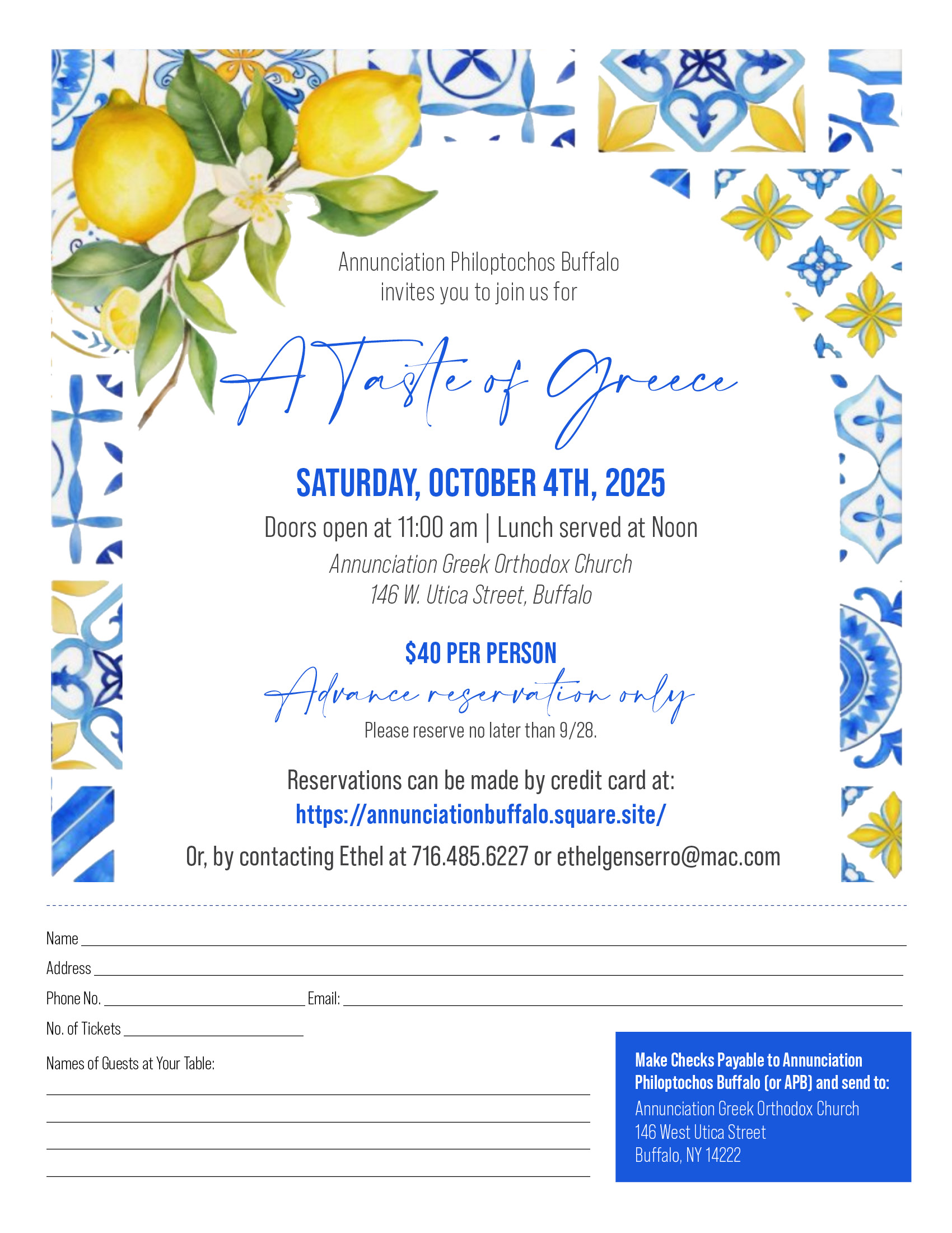 Make your Reservations by clicking the Image!